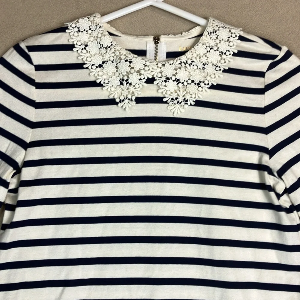 Kate Spade Poplin Collar Striped Tee Dress‎ Women’s size XXS